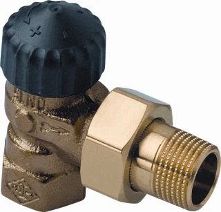 Heimeier Standard thermostatiseerbare haakse radiatorkraan 3/8 x 3/8