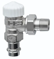Heimeier V-exact II vanne thermostatique équerre Viega à sertir 1/2" x 15mm