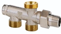 Heimeier distributeur 1/2 système monotube bronze nickelé - fermable