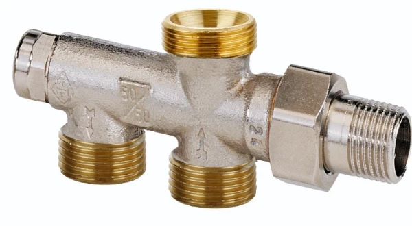 Heimeier distributeur 1/2 système monotube bronze nickelé - fermable