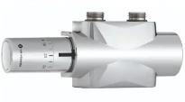 Heimeier Multilux bloc-H 4 chromé set avec tête thermostatique Halo