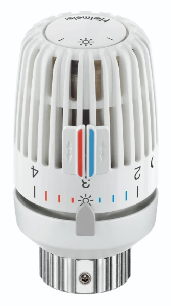 Heimeier thermostatische kop, VK diefstalborgring diam 20mm wit