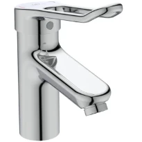 Ideal Standard CeraPlus 2 mitigeur lavabo avec vidage avec antivol brise-jet laminaire et poignée ouverte de 140 mm - chromé