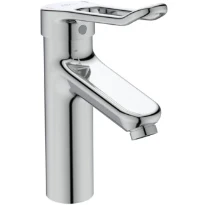 Ideal Standard Ceraplus 2 Mitigeur lavabo Grande sans vidage avec brise-jet laminaire anti-vandalisme et poignée ouverte de 140 mm  - chromé