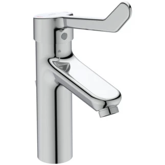 Ideal Standard Ceraplus 2 Mitigeur lavabo Grande avec vidage avec brise-jet laminaire anti-vandalisme et poignée médicale 160 mm.  - chromé