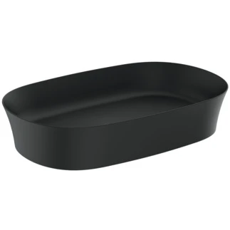 Ideal Standard Ipalyss lavabo à poser 600 x 380 mm - noir mat - sans trou de robinet - sans trop-plein