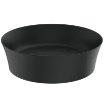 Ideal Standard Ipalyss lavabo à poser rond 400 mm - noir mat - sans trou de robinet - sans trop-plein