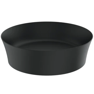 Ideal Standard Ipalyss lavabo à poser rond 400 mm - noir mat - sans trou de robinet - sans trop-plein