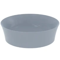 Ideal Standard Ipalyss lavabo à poser rond 400 mm - Bleu poudré - sans trou de robinet - sans trop-plein