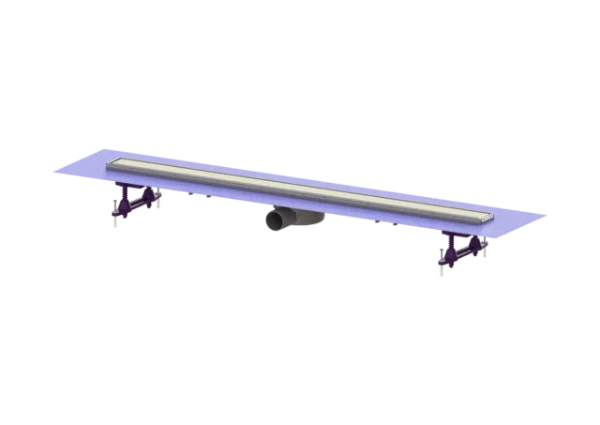 Kessel Linearis Compact douchegoot met ultravlakke vloerput 1050mm, met doek