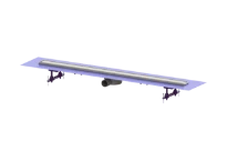Kessel Linearis Compact douchegoot met ultravlakke vloerput 1150mm, met doek