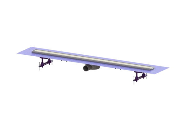 Kessel Linearis Compact douchegoot met ultravlakke vloerput 1150mm, met doek