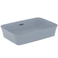 Ideal Standard Ipalyss lavabo à poser 550 x 380 mm - Bleu poudré - sans trou de robinet - avec trop-plein