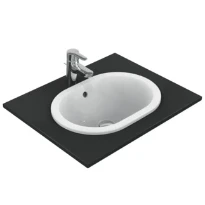 Ideal Standard Connect lavabo encastré ovaal 480 x 350 mm - blanc - sans trou de robinet - avec trop-plein