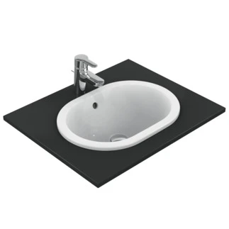 Ideal Standard Connect lavabo encastré ovaal 480 x 350 mm - blanc - sans trou de robinet - avec trop-plein