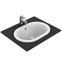 Ideal Standard Connect lavabo encastré ovale 550 x 380 mm - blanc - sans trou de robinet - avec trop-plein