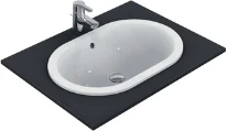 Ideal Standard Connect lavabo encastré ovale 620 x 410 mm - blanc - sans trou de robinet - avec trop-plein