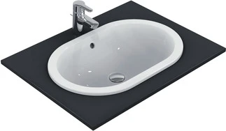 Ideal Standard Connect lavabo encastré ovale 620 x 410 mm - blanc - sans trou de robinet - avec trop-plein