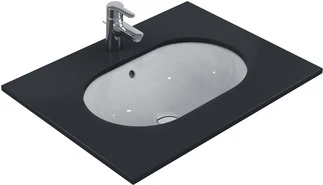 Ideal Standard Connect lavabo sous plan ovale 620 x 410 mm - blanc - sans trou de robinet - avec trop-plein