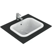 Ideal Standard Connect lavabo encastré rectangulaire 500 x 380  mm - blanc - sans trou de robinet - avec trop-plein