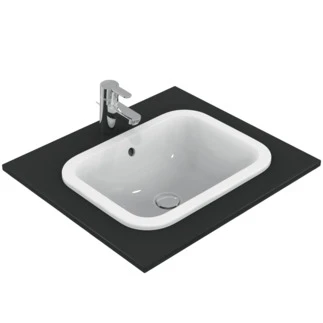 Ideal Standard Connect lavabo encastré rectangulaire 500 x 380  mm - blanc - sans trou de robinet - avec trop-plein