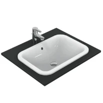 Ideal Standard Connect lavabo encastré rectangulaire 580 x 410 mm - blanc - sans trou de robinet - avec trop-plein