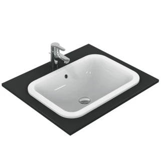 Ideal Standard Connect lavabo encastré rectangulaire 580 x 410 mm - blanc - sans trou de robinet - avec trop-plein