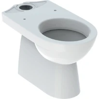 Geberit Selnova WC au sol pour réservoir attenant, cuvette de WC à fond creux, sortie verticale, forme semi-fermée: Blanc, B=35.6cm, H=40cm, T=66.5cm