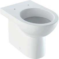 Geberit Selnova WC au sol à fond creux , à fleur de paroi, sortie horizontale, forme semi-fermée: Blanc
