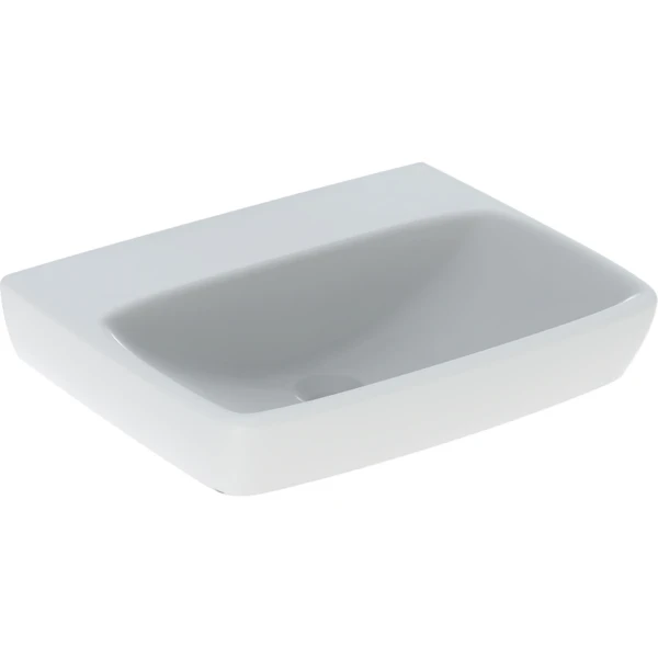 Geberit Selnova Square wastafel 550 x 440 mm - wit - zonder kraangat - zonder overloop