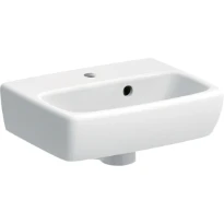 Geberit Selnova Square lave-mains 360 x 280 x 145 mm - blanc - avec trou de robinet - avec trop-plein