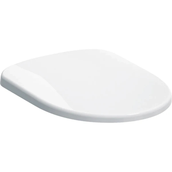 Geberit Selnova Siège de WC avec charnières en matière synthétique, fixation par le dessous: Mécanisme softclose=Non, Charnières Quick Release=Non, Fixation=Par le bas, Blanc / Matière synthétique