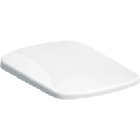 Geberit Selnova Siège de WC Square, fixation par le dessous: Mécanisme softclose=Non, Charnières Quick Release=Non, Fixation=Par le bas, Blanc / Brillant