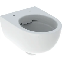 Geberit Selnova WC suspendu Geberit Renova Compact Premium, cuvette de WC à fond creux, petite saillie, forme fermée, Rimfree