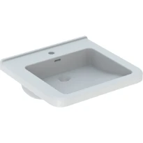 Geberit Selnova Comfort Square lavabo pour les personnes handicapées 550 x 525 mm - blanc - avec trou de robinet - sans trop-plein - barrier-free
