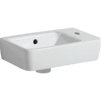 Geberit Selnova Compact lave-mains 500 x 250 x 150 mm - blanc - avec trou de robinet droite - avec trop-plein