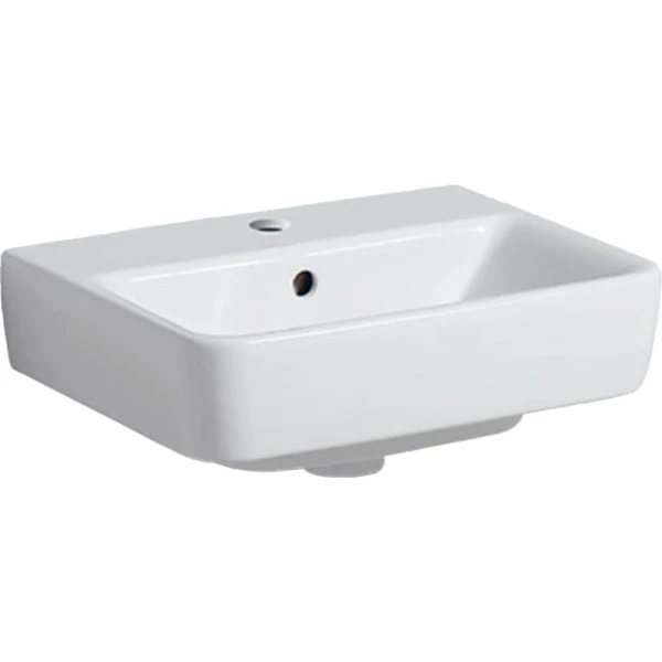Geberit Selnova Compact lave-mains 450 x 340 x 170 mm - blanc - avec trou de robinet - avec trop-plein