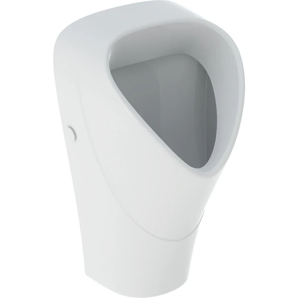 Geberit Selnova urinal, trigonal, inlet from the rear, outlet to the rear or downwards
