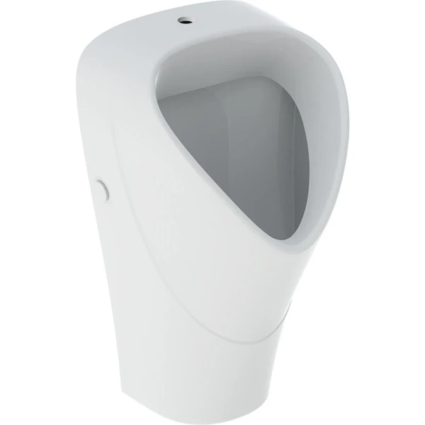 Geberit Selnova urinal, trigonal, inlet from the top, outlet to the rear or downwards