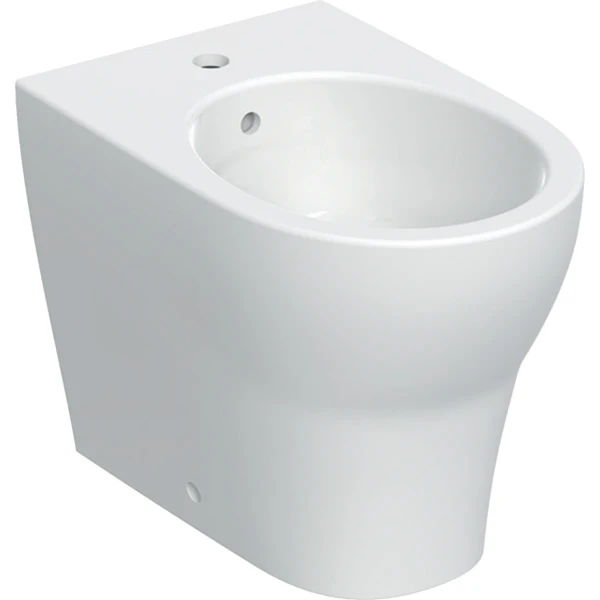 Geberit Selnova floor-standing bidet, Premium, back-to-wall, shrouded: T=53cm, Trop-plein=Visible, Blanc
