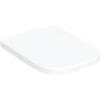 Geberit Selnova Siège de WC Square, fixation par le dessus, antibactérien: Mécanisme softclose=Oui, Charnières Quick Release=Oui, Fixation=Par le haut, Blanc / Brillant