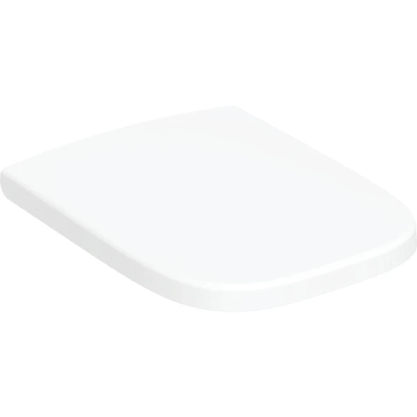 Geberit Selnova Siège de WC Square, fixation par le dessus, antibactérien: Mécanisme softclose=Oui, Charnières Quick Release=Oui, Fixation=Par le haut, Blanc / Brillant