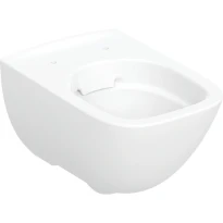 Geberit Selnova WC suspendu Square Premium, cuvette de WC à fond creux, forme fermée, Rimfree: T=51.5cm, Blanc