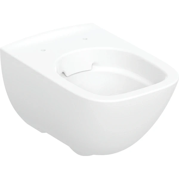 Geberit Selnova WC suspendu Square Premium, cuvette de WC à fond creux, forme fermée, Rimfree: T=51.5cm, Blanc