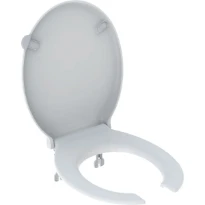 Geberit Selnova Siège de WC Comfort, lunette de WC ouverte, adapté PMR, antibactérien, fixation par le dessous