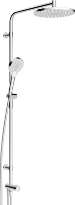 Hansa HansaViva set de pluie de douche 1120 mm - avec douchette 3 jets - flexible de douche 1750 mm - chromé
