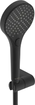 Hansa HansaViva set douchette - avec support mural - flexible 1250 mm noir mat