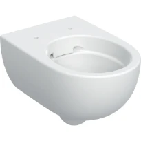 Geberit Selnova WC suspendu Premium, cuvette de WC à fond creux, forme fermée, Rimfree: T=53cm, Blanc