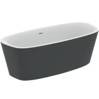 Ideal Standard Dea baignoire autoportante acrylique 1800 x 800 x 610 mm - noir mat - avec vidange du bain - pieds pré-assemblés