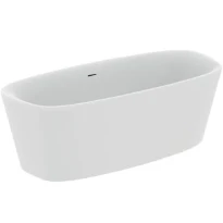 Ideal Standard Dea baignoire autoportante acrylique 1800 x 800 x 610 mm - blanc mat - avec vidange du bain - pieds pré-assemblés